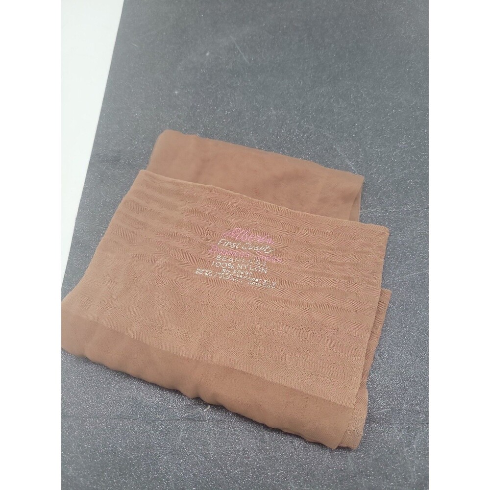 Vintage Thigh High Nylons Alberts Business Sheer Hosiery Tan